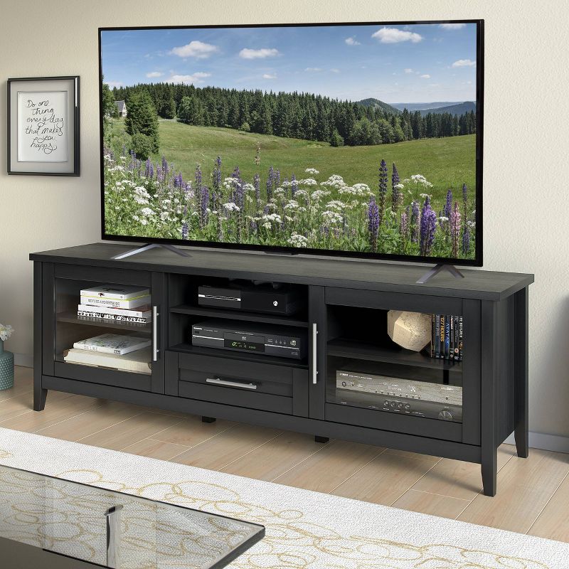 Jackson Extra Wide TV Stand for TVs up to 80&#34; Black - CorLiving, 2 of 7