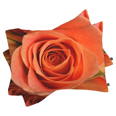 Allyson Johnson Rose Bud Lightweight Pillowcase Standard Orange - Deny Designs