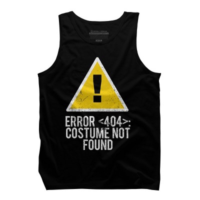 Men's Design By Humans Halloween Error 404 Costume Not Found Apparel By COVI Tank Top