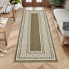 Modern Neutral Bordered Area Rugs, Soft Washable Solid Geometric Runner Rugs Living Room Bedroom Dining Nursery Apartment Dorm Office Farmhouse Decor - 3 of 4