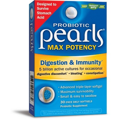 Nature's Way Probiotic Pearls Max Potency Softgels - 30ct