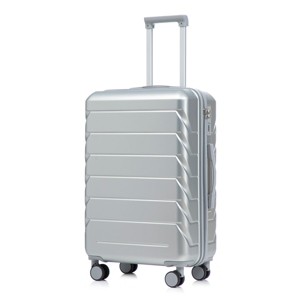 TopComfy Luggage 20 24 28 Inch Travel Suitcase Spinner Wheel Luggage Set Combination Lock Carry On Suitcase for Travel, Silver, 19.88"*11.81"*30.31" - 1 of 4