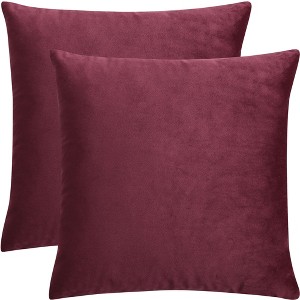 PiccoCasa Soft Velvet Solid Cushion Throw Pillow Covers 2 Pcs - 1 of 4