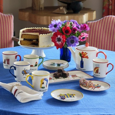 Colorful Ceramic Rectangular Serving Platter Dish