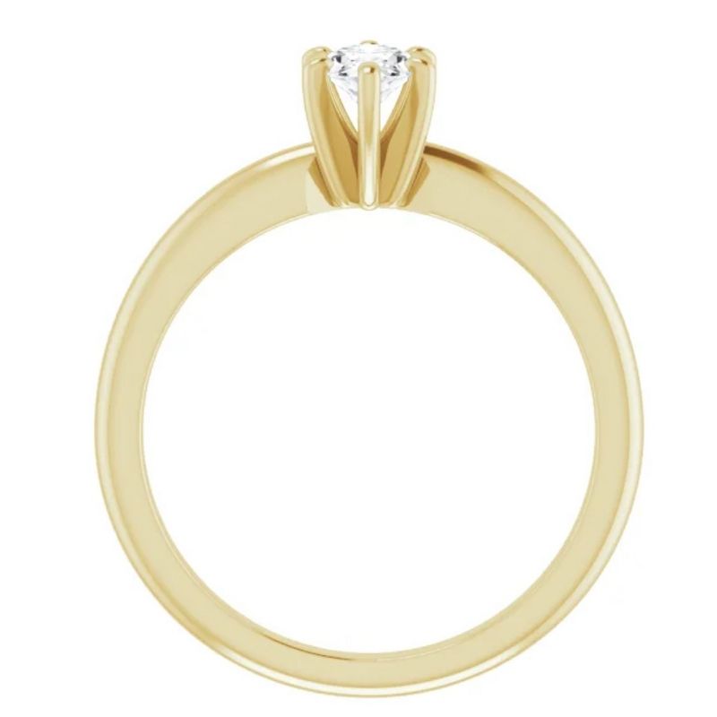 Pompeii3 1/3Ct Oval Lab Created Diamond Solitaire Engagement Ring 14k Yellow Gold, 3 of 6