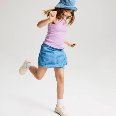 Cat & Jack Girls' Embroidered Ribbed Tank Top - Cat & Jack™ Lilac Purple S — фото 3