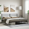vidaXL Metal Bed Frame with Headboard Black 72 in.x83.9 in. California King - 3 of 4