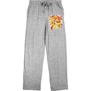 Fast Food Meal Stickers Men's Sleep Pajama Pants - 1 of 2