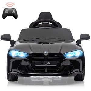 12V Kids Ride On Car，Licensed BMW M4, Electric Powered Vehicle Car, W/USB, Mp3, Bluetooth, Led Light,Parents Remote Control, 3 Speeds - 1 of 4