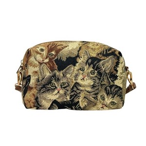 Signare USA Cat Animal Design Brown Hip Length Shoulder Bag - 1 of 4