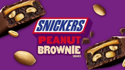 SNICKERS Peanut Brownie Squares Share Size Chocolate Candy Bar, 2.4 oz