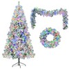 NicBex 6ft Prelit Artificial Christmas Tree Set of 3 with Garland, Wreath, Branch Tips, Lights and Pinecones for Indoor - 3 of 4