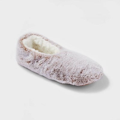faux fur slippers target