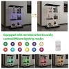 Syemin Decorative Storage Cabinets Glass Storage Cabinet, Glass Display Cabinet 4-Shelf, Glass Display Storage Cabinet, Black, 30.91"*13.58"*49.29" - 4 of 4
