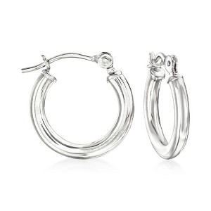Ross-Simons 1.5mm 14kt White Gold Small Hoop Earrings - 1 of 4