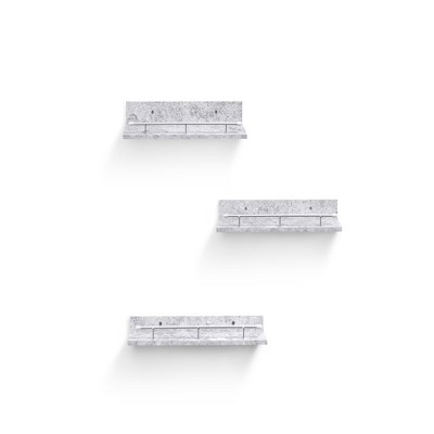 DSVIMOY Planter Stands and Holders Planter Stands Shelf with Invisible Brackets for Home Storage, Gray, 19"*6"*3"