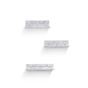 DSVIMOY Planter Stands and Holders Planter Stands Shelf with Invisible Brackets for Home Storage, Gray, 19"*6"*3" - 1 of 4