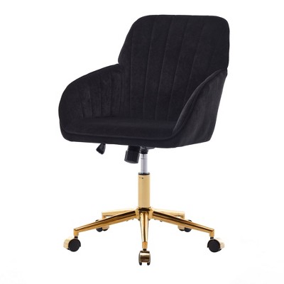 NicBex Velvet Height Adjustable Office Chair Swivel Recliner Chair,Ergonomics 3-in-1 Office Chair&Accent Chair&Vanity Chair for Home&Office