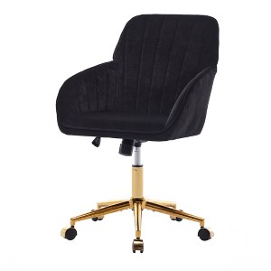NicBex Velvet Height Adjustable Office Chair Swivel Recliner Chair,Ergonomics 3-in-1 Office Chair&Accent Chair&Vanity Chair for Home&Office - 1 of 4