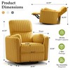 KERDOM Electric Recliner Chair, Swivel Rocker Recliner Chair with USB Ports,  Golden Yellow - 2 of 4