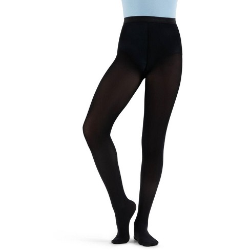 Capezio Hold & Stretch Dance Tights, Footless Tights, Black