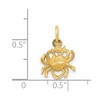 Black Bow Jewelry 14k Yellow Gold Cancer the Crab Zodiac Satin and Diamond Cut Charm - 4 of 4