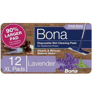 Bona Cleaning Products Mop Refill Wood Surface Wet Mopping Cloths - Lavender - 12ct