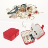 Unique Bargains Travel Small Portable PU Leather Storage Display Holder Jewelry Box for Women's Girls' Gifts - 2 of 4