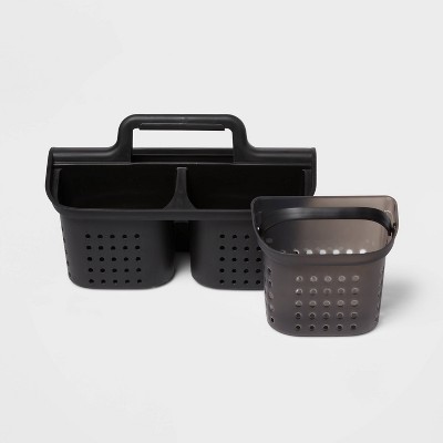 Photo 1 of 2PK-2-in-1 Shower Caddy Black - Room Essentials&#8482;