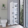 Depot E-Shop Linen Cabinet 63" H, with 1 door and 9 shelves - 3 of 4