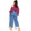 CITY CHIC | Women's Plus Size Hi Lo Cold Shoulder Top - sangria - 16W - 3 of 4