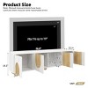69" Modern Farmhouse TV Stand with Arched Doors & Solid Wood Legs for 75" TV,Living Room or Bedroom-Baofuwish - 4 of 4