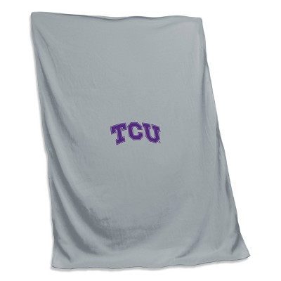 NCAA TCU Horned Frogs Gray Sweatshirt Throw Blanket