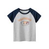 MyKids-USA Boys’ Animal And Letters Print Color Patchwork T-Shirt In European And American Style - 3 of 4