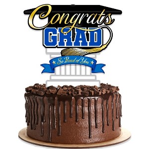 Treasures Gifted Blue Graduation Cake Topper - Blue Graduation Party Supplies - 1 of 1