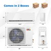 Costway 12000 BTU Wifi Enabled Mini Split Air Conditioner & Heater with Heat Pump Black/White - 3 of 4