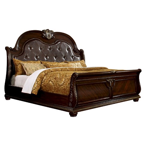 Eastern King Louis Philippe Iii Bed Cherry - Acme Furniture : Target