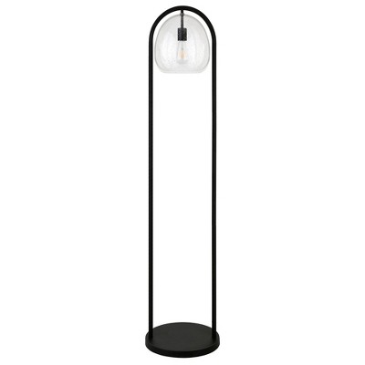 Hudson and Canal 64" Floor Lamp with Seeded Glass Shade