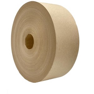 PSBM Gummed Kraft Paper Packing Tape, 3 Inch x 200 Yards, 10 Pack, Brown, Water Activated, Carton Box Sealing Shipping Tape - 1 of 4