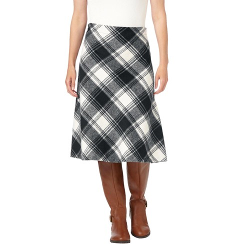 Black plaid skirt target best sale