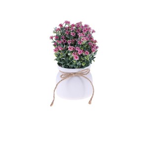 Unique Bargains Artificial Plants Floral Plastic 3.94"x3.94"x7.09" 1 Pc - 1 of 4