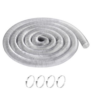VEVOR Dust Collection Hose, 4'' x 50', Thickened PVC Material Puncture-Resistant Flexible Clear Hose with Carbon Steel Wire Coil - 1 of 4