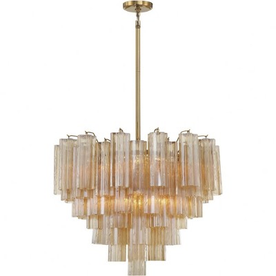 Crystorama Lighting Addis 12 - Light Chandelier in  Aged Brass
