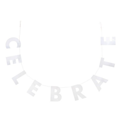Celebrate Party Banner Silver Spritz Target