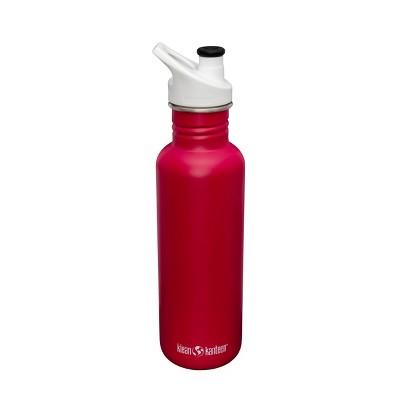 Klean Kanteen 27oz Classic Jazzy Stainless Steel Water Bottle with Sports Cap - Pink/White