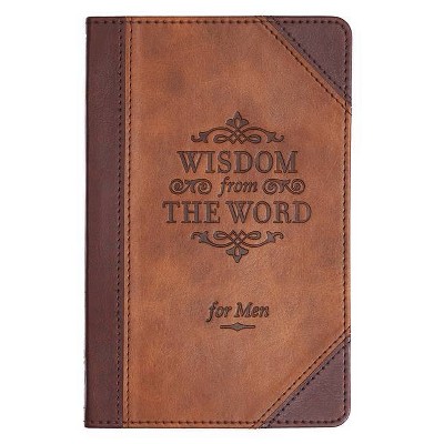 Large Luxleather Bible Cover – Lion Design, "Be Strong And Courageous", Black