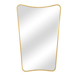 Beautyolove 24 in. W x 36 in. H Arched Gold Aluminum Alloy Framed Wall Mirror Decorative Wall Mirror - 1 of 4