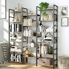 6-Tier Triple Wide Industrial Bookshelf, Rustic Brown Large Open Bookcase for Home & Office - 2 of 2