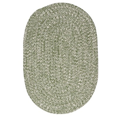 Colonial Mills Howell Tweed Braided Rug, Green 2x4, Oval Shape