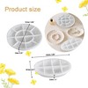 JDICTION 2 Pcs Round Tray Mold, Vintage Carving Resin Mold with Edge for Jewelry Trinket Candle Holder, Epoxy DIY - 2 of 4